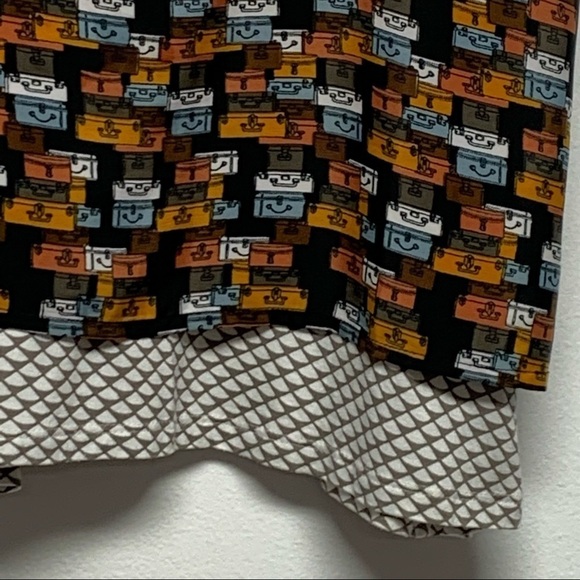 Anthropologie Porridge | Small |Split Back Suitcase Print Layered Swing Tank Top - Picture 8 of 15